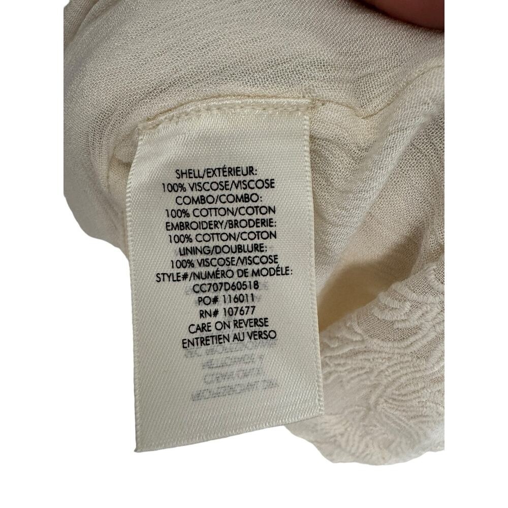 Alice+Olivia Lace Short Dress Bridal Ivory Bohemian Engagement Bachelorette Sz 4 - Picture 11 of 16